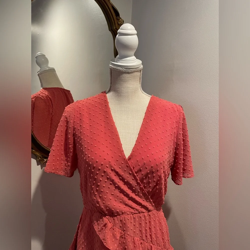 Lulus Rusty Rose Ruffled Midi Dress - Picture 2 of 4